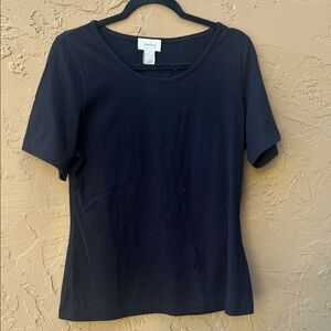 Neiman Marcus Exclusive Black Short Sleeve Tee